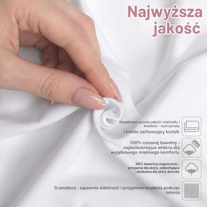 BABYBAY Deluxe Organic drap-housse 89x50 cm blanc