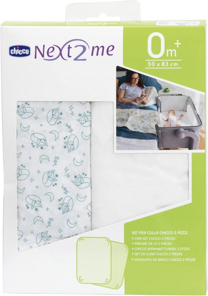 CHICCO NEXT2ME drap-housse pour berceau x2 50x83