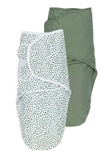 Meyco Baby SwaddleMeyco langes d’emmaillotage en coton, 2 pièces, 0-3 mois