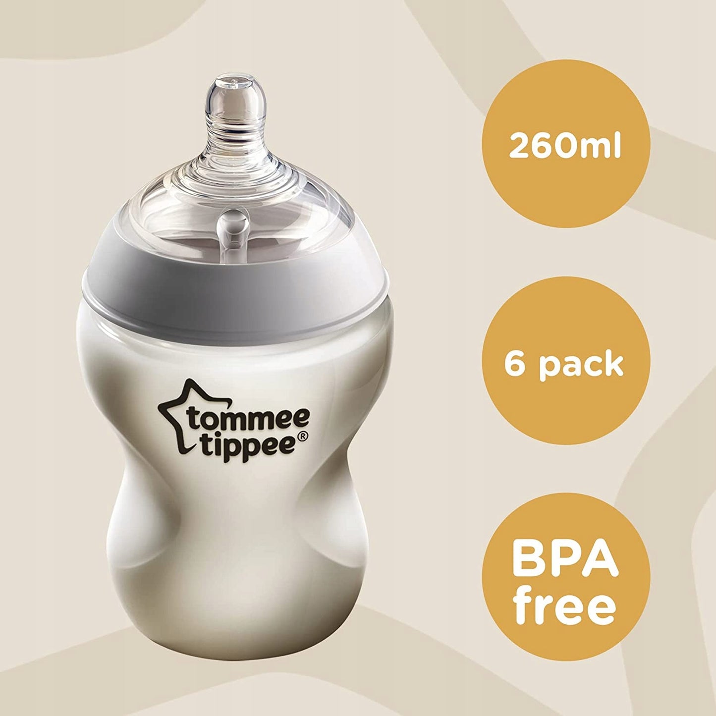 TOMMEE TIPPEE zestaw 6 butelek 260ml ANTI-COLIC – zdjęcie produktu 3