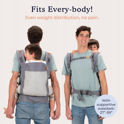 BECO TODDLER nosidełko klamrowe 9-27kg mesh 3d, ergonomiczne nosidło z równym rozkładem ciężaru