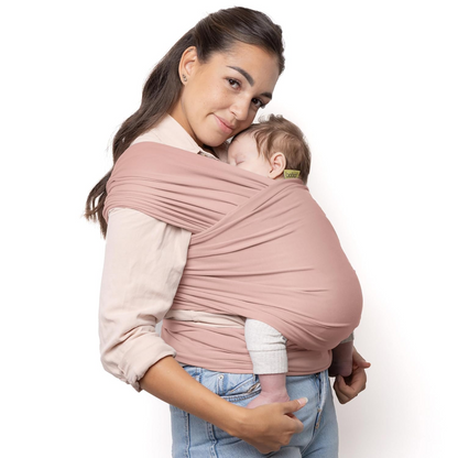BOBA WRAP chusta elastyczna do noszenia dziecka do 15 kg, różowa, dla noworodka, 100% bawełna ekologiczna