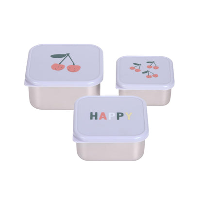 Lässig Happy Fruits boîtes en acier pour collations 3 pièces