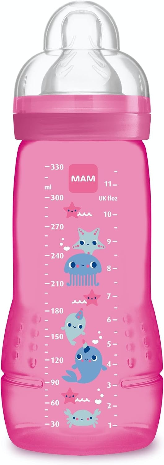 MAM Easy Active biberon 330 ml, tetină 3, 4 m+ Marin