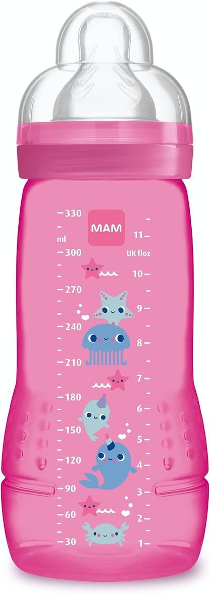 MAM Easy Active biberon 330 ml 4 m+ tétine 3 CRÉATURES MARINES