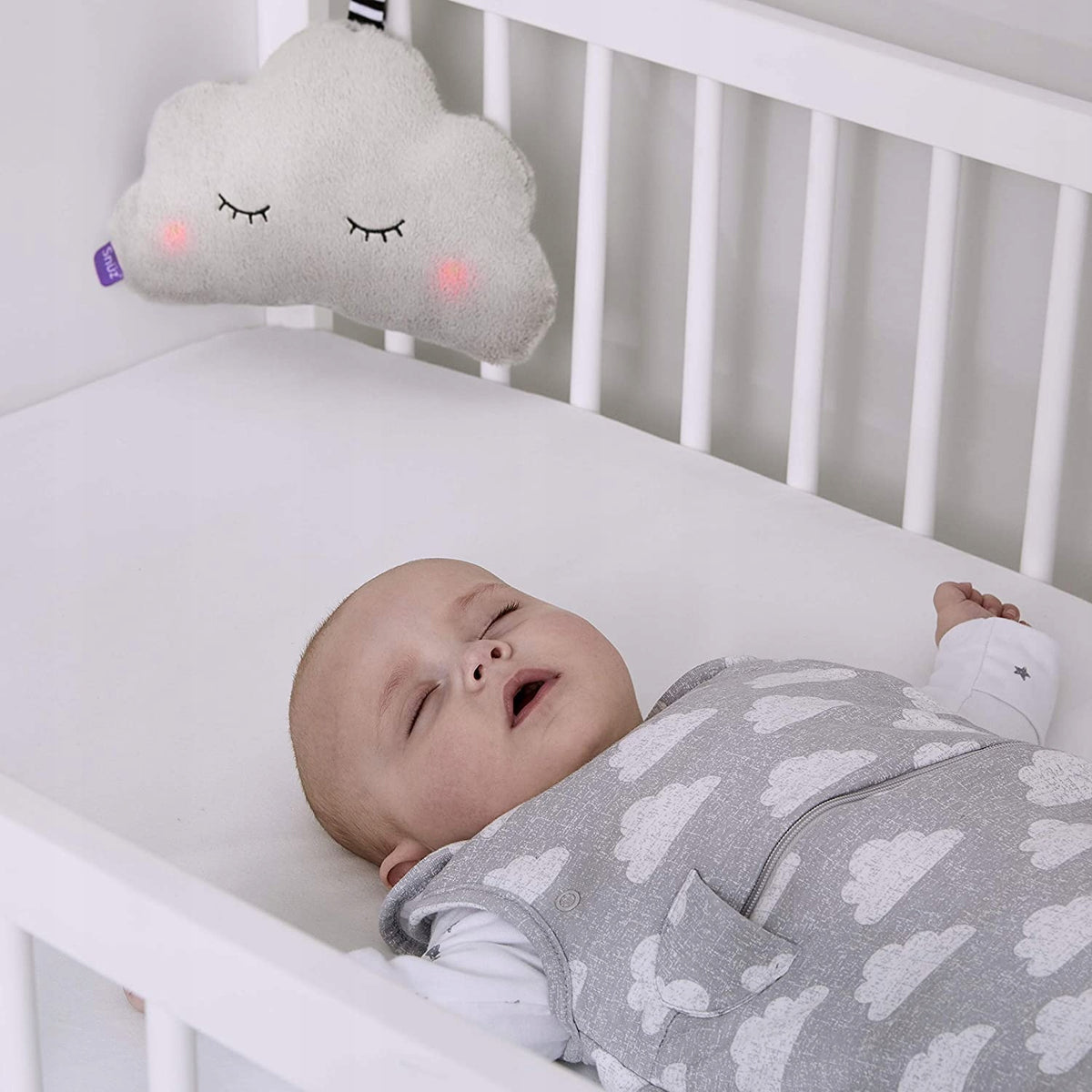 SNUZcloud peluche berceuse bruit blanc battement de cœur et lumières