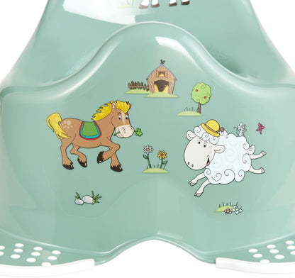 KEEEPER Funny Farm nocnik 18 m+ do 15 kg – zielony wymiary 38 x 27 x 23,5 cm materiał polipropylen wolny od BPA – zdjęcie 4