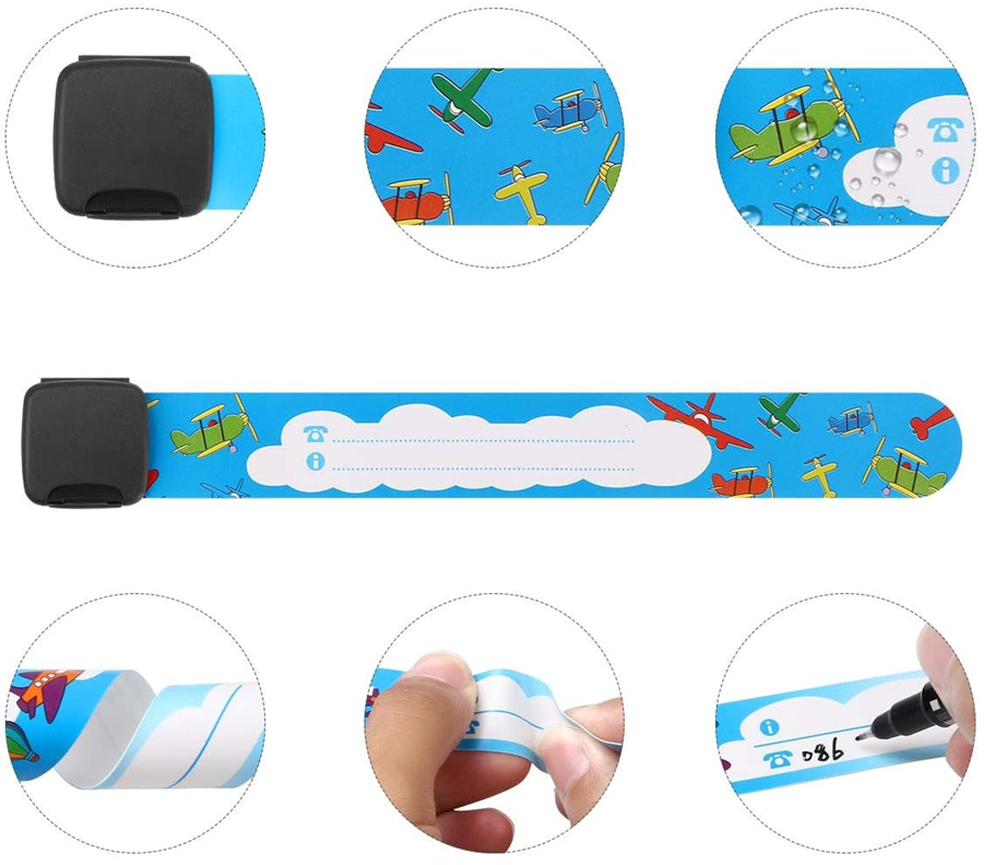 VICLOON bracelets SOS étanches pour enfants lot de 10