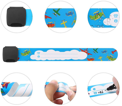 VICLOON pulseras SOS impermeables para niños 10 unidades