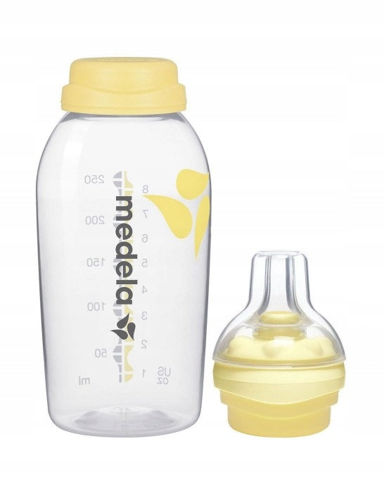 MEDELA butelka 250 ml + smoczek CALMA, żółty zestaw do karmienia dla dzieci 0+