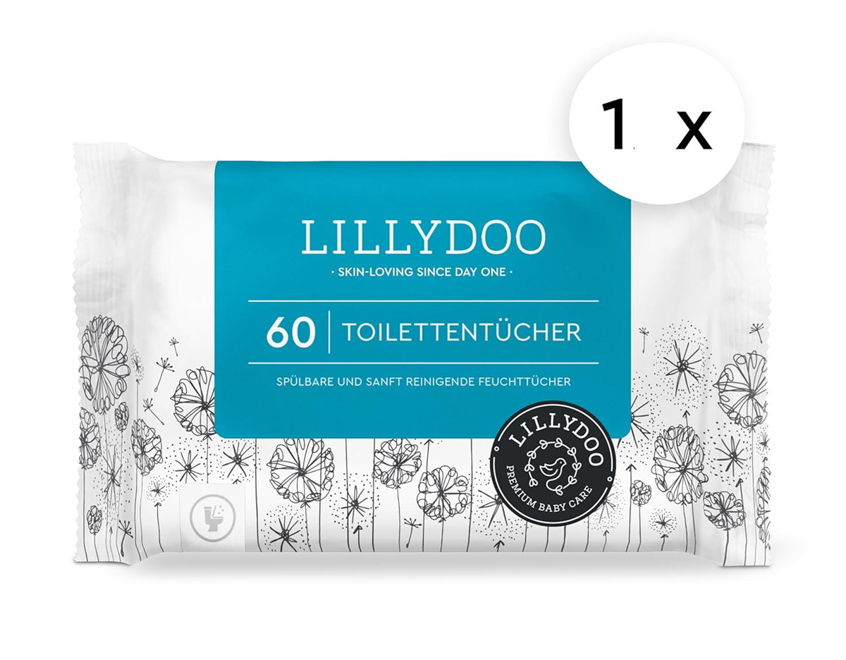 LILLYDOO salviette umidificate senza profumo 12 x 60 cm 60 pezzi