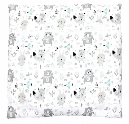 TUPTAM miękki przewijak z pokrowcami x2 75x50 cm z szarym wzorem zwierząt dla niemowląt