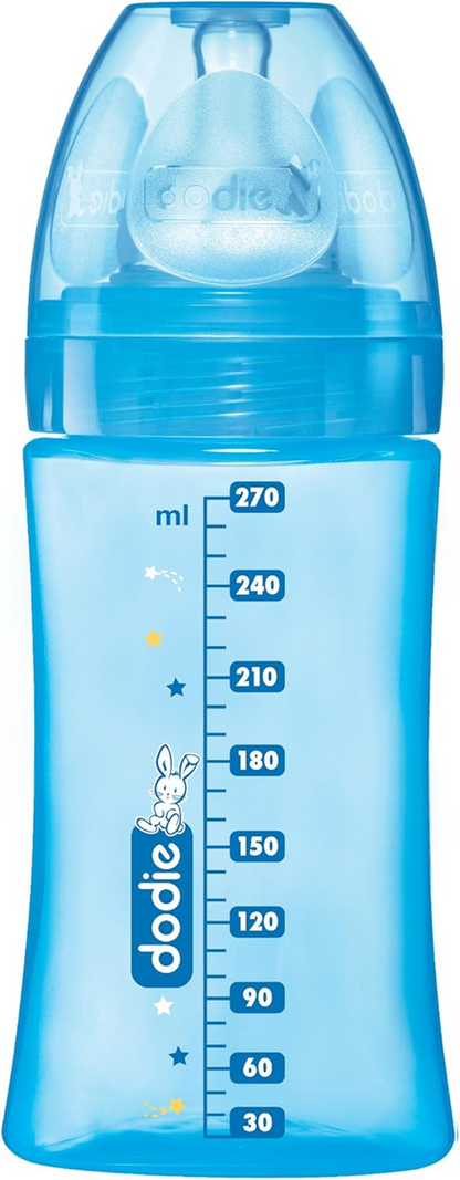 DODIE biberon 270 ml tétine débit moyen 2 0-6 m LAPIN