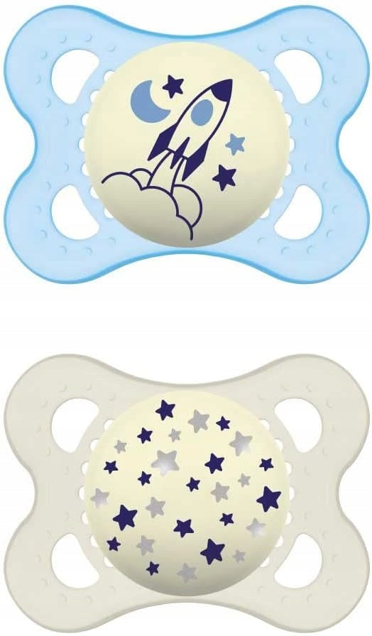 MAM ORIGINAL NIGHT smoczek uspokajający x2 2-6m KAUCZUK