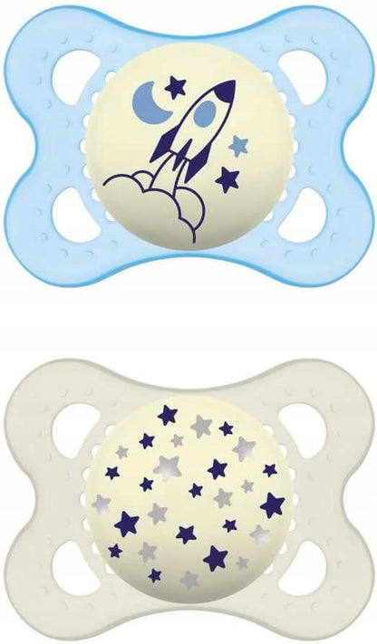 MAM ORIGINAL NIGHT smoczek uspokajający x2 2-6m KAUCZUK