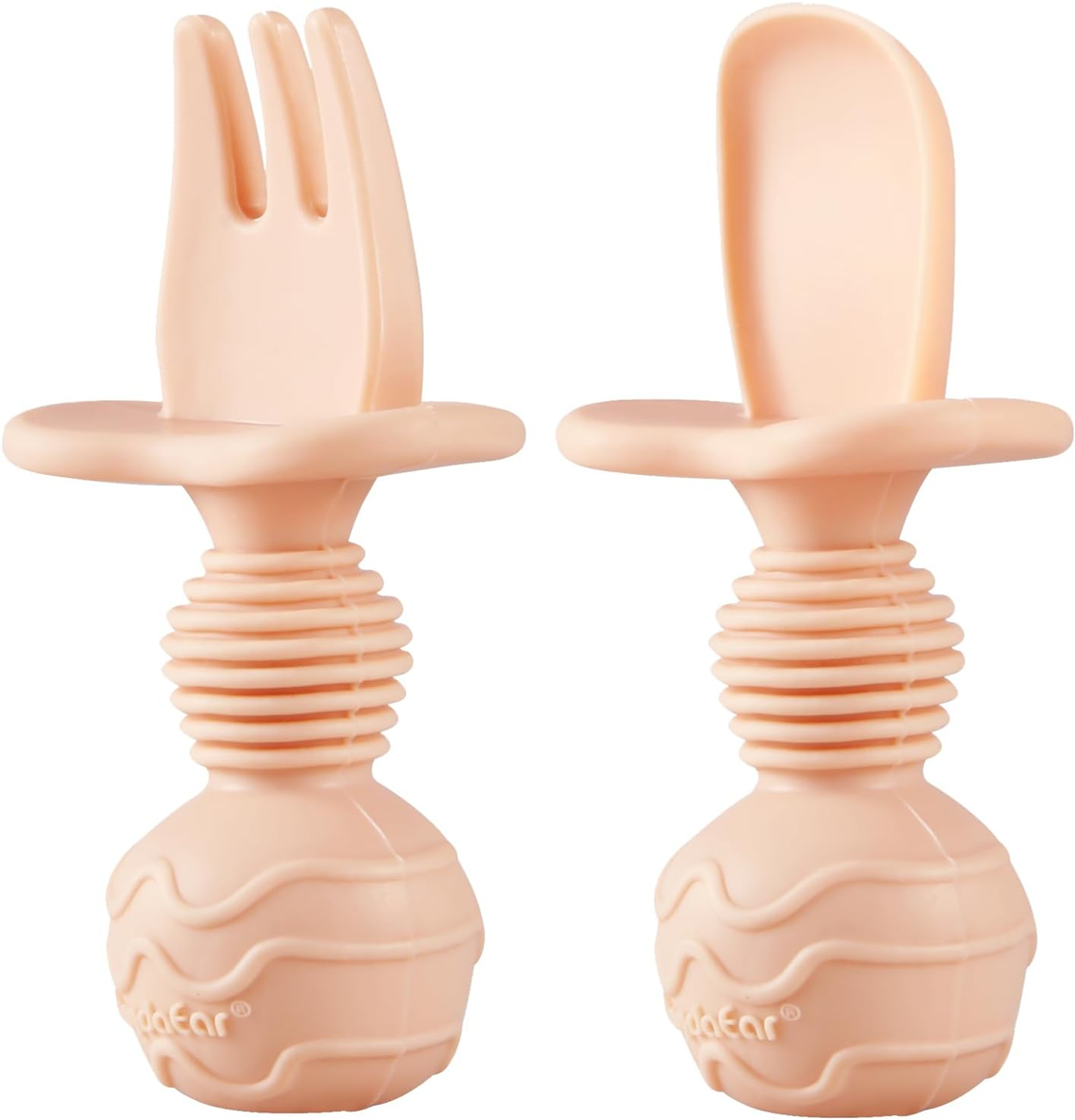 PANDAEAR ensemble en silicone : 2 assiettes compartimentées, 2 cuillères, 2 fourchettes