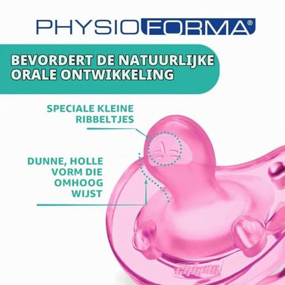 Chicco Physioforma Soft tétine en silicone rose 0-6m