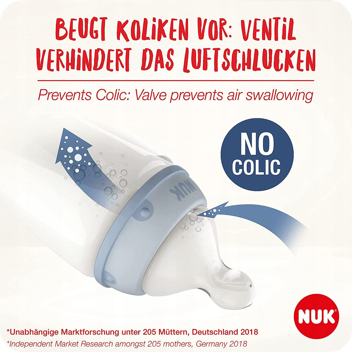 NUK NIGHT zestaw butelek 2x 300 ml KONTROLA TEMP.