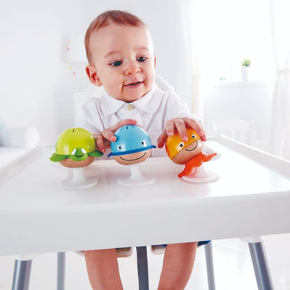 HAPE Stay-put sensoryczne stworzenia morskie z przyssawkami 3 sztuki "O