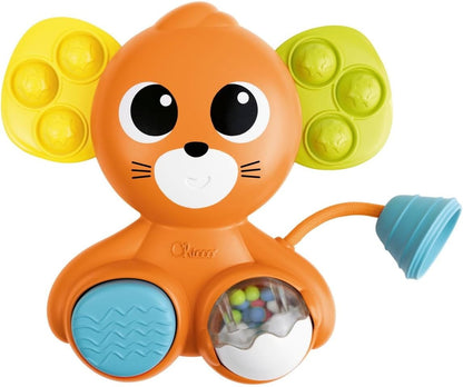CHICCO Souris sensorielle avec hochet et pouët Pop It 18 x 19 cm