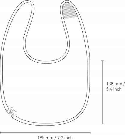 LASSIG śliniak bawełniany na rzep x3 0-6msc, bawełniany śliniak dla niemowląt z wymiarami 195 mm x 138 mm