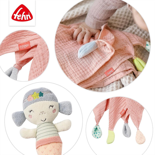FEHN kocyk komforter przytulanka 45 cm SYRENKA – dominujący różowy długość 45 cm – zdjęcie 2