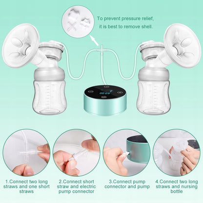 PIAEK dobbelt elektrisk brystpumpe BPA FREE