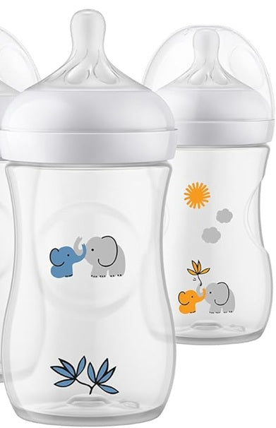 PHILIPS AVENT Natural RESPONSE butelka 260 ml 1msc+ x3 DEKOR