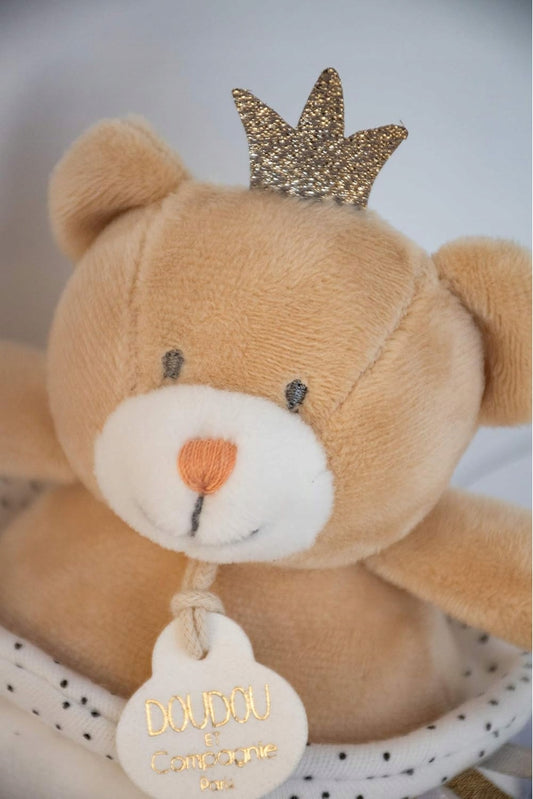 DOUDOU et COMPAGNIE doudou Roi Ours 20 cm