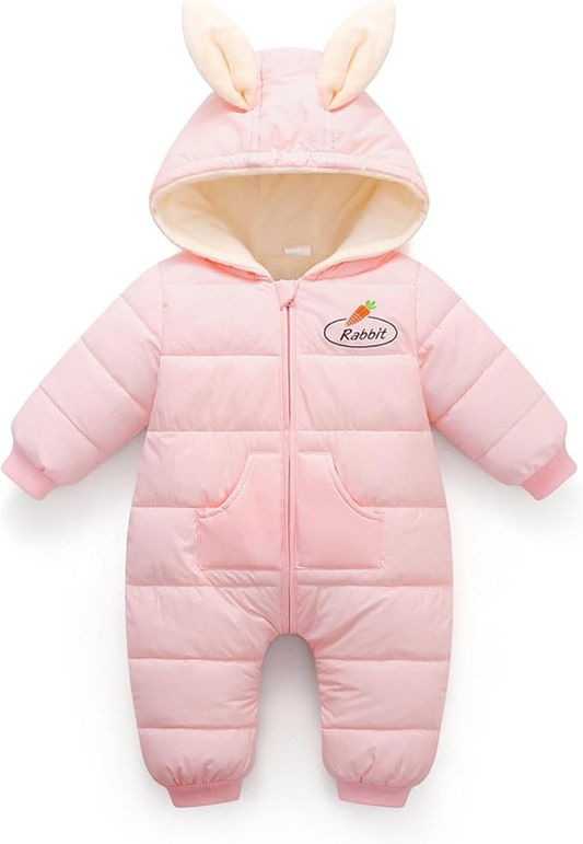 JIAMY combinaison d'hiver avec capuche et oreilles 6-12 mois 80