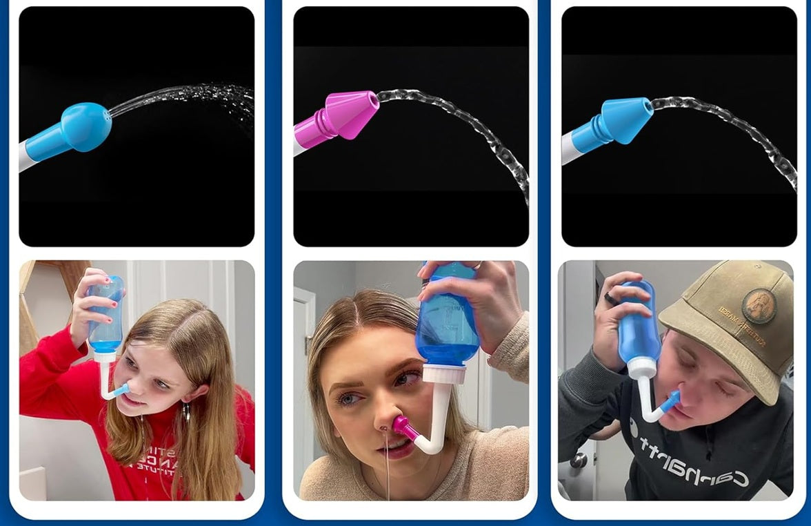 MAOEVER Nasal 300 irrigateur nasal pour enfants et adultes 3 embouts 300 ml