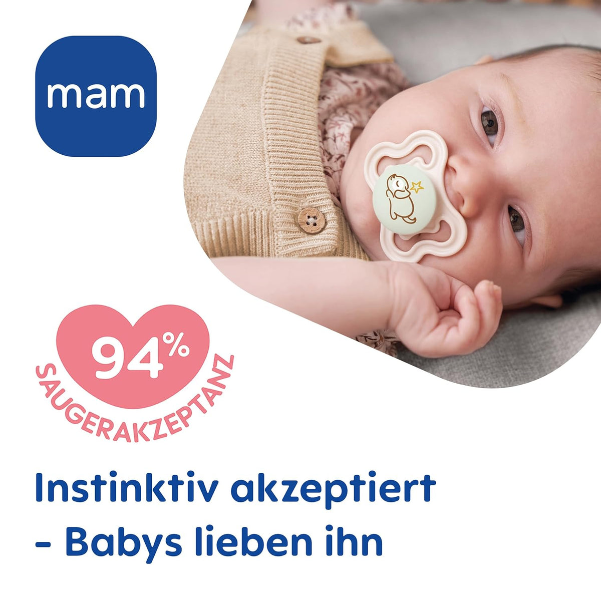 MAM Supreme Night Silikon-Schnuller 0–6 Monate x2 – Produktbild 3