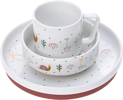 LASSIG Garden Explorer 3-piece porcelain dinnerware set