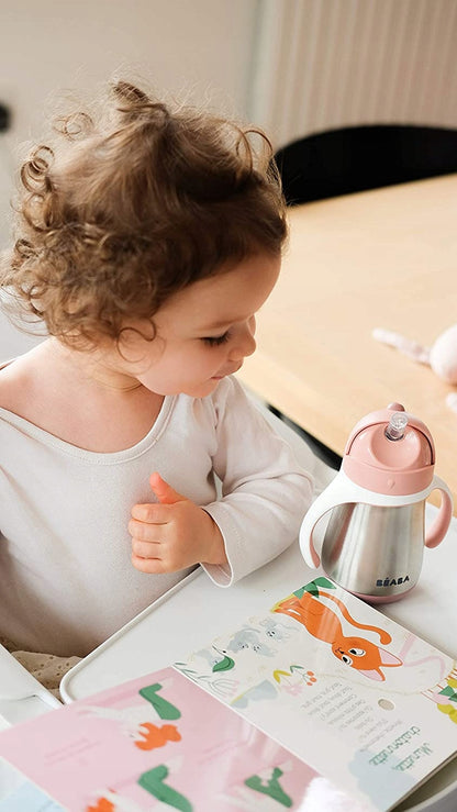 BEABA kubek niekapek ze słomką STALOWY 250 ml – zdjęcie produktu 5