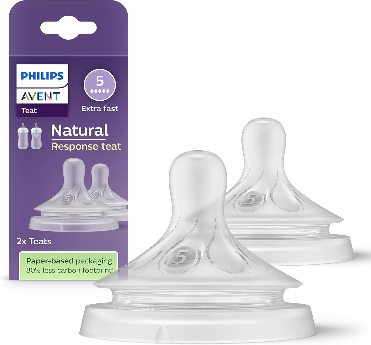 PHILIPS AVENT Natural Response θηλές ροής 5 extra fast x2