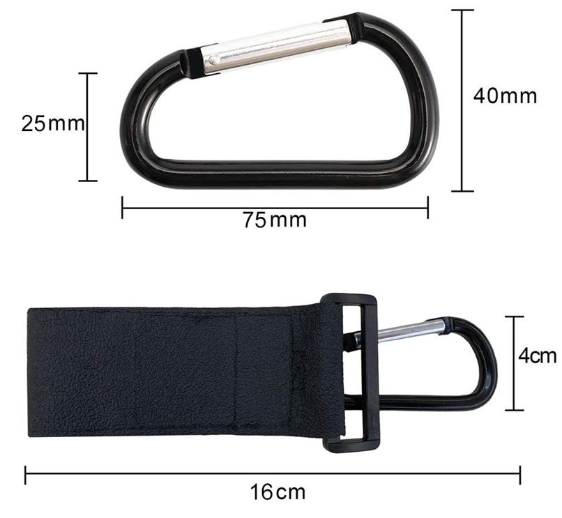 LOT de supports pour fixer le sac sur le cadre de la poussette, 2 pièces