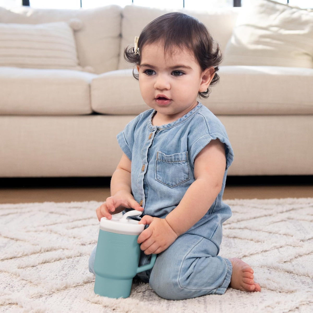 INFANTINO My 1st Tumbler gobelet anti-fuite en silicone avec embout 266 ml 6 m+