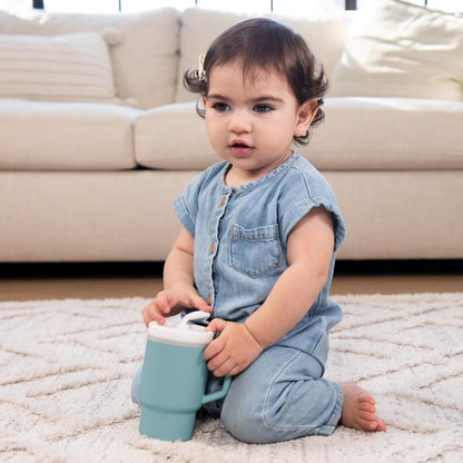 INFANTINO My 1st Tumbler gobelet anti-fuite en silicone avec embout 266 ml 6 m+