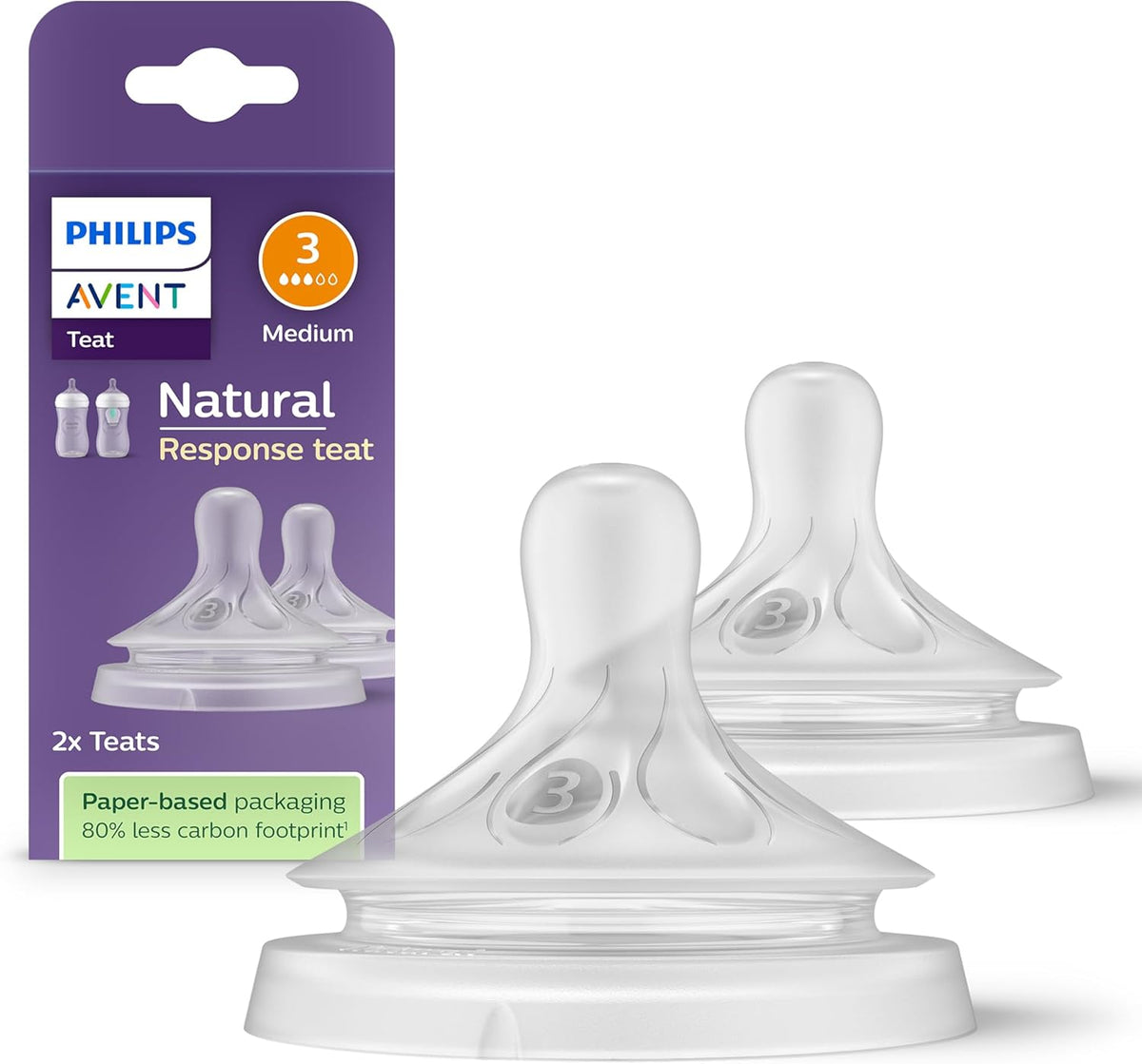 Philips Avent Natural Response tétine de biberon (3) 1m+ x2