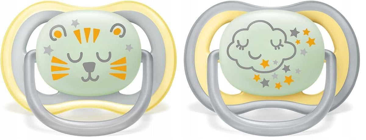PHILIPS AVENT Ultra Air Night πιπίλες x 2 18 μηνών+ φωσφορίζουν