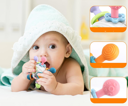 MIUZIFUN Bijtringbal sensorische bal bijtspeeltje 10,5 cm