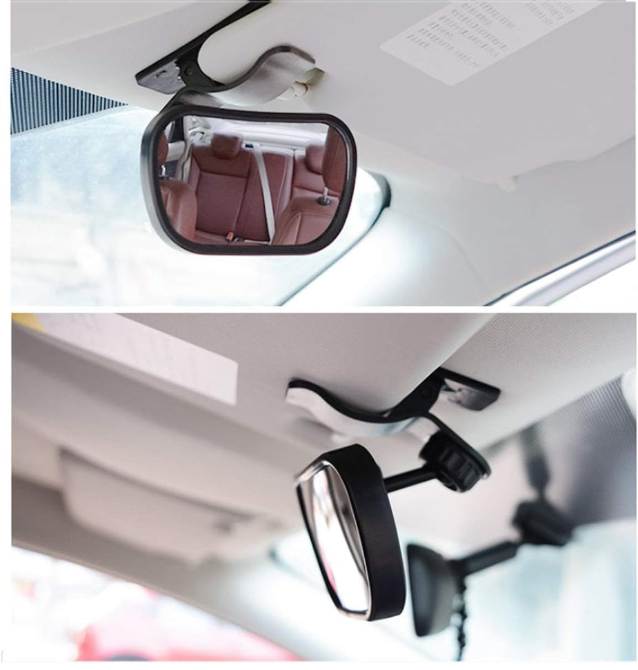 MIROIR POUR BÉBÉ 2en1 miroir rétroviseur pour voiture pour surveiller le bébé 5,5 x 8,8 cm