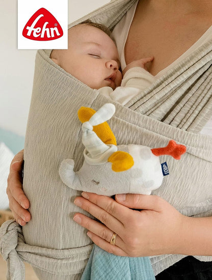 FEHN peluche con soporte para chupete ELEFANTE 42 cm