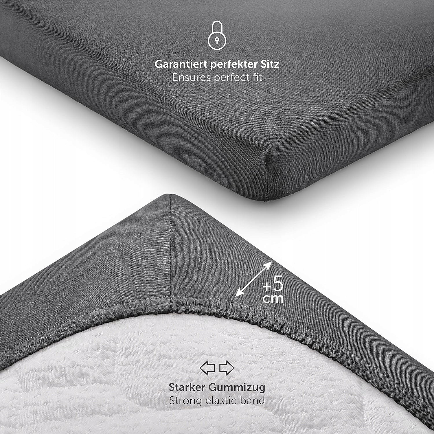 LALENI Spannbettlaken für Wiege 40x90, 2 Stück – Produktbild 2
