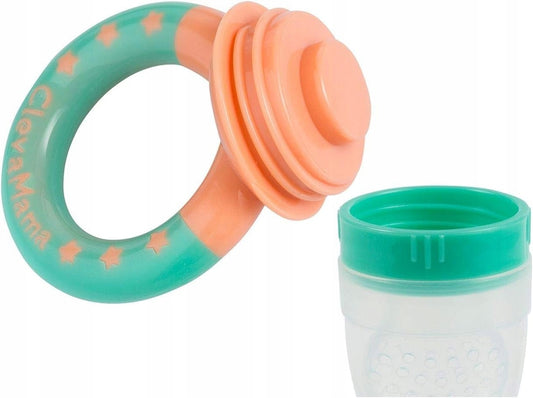 CLEVAMAMA Clevafeed anneau de dentition distributeur de fruits pour bébés 6 m+ 1 tétine
