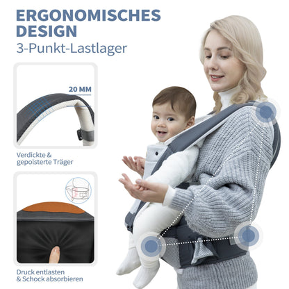 BESREY nosidełko ergonomiczne z siedziskiem biodrowym 6w1