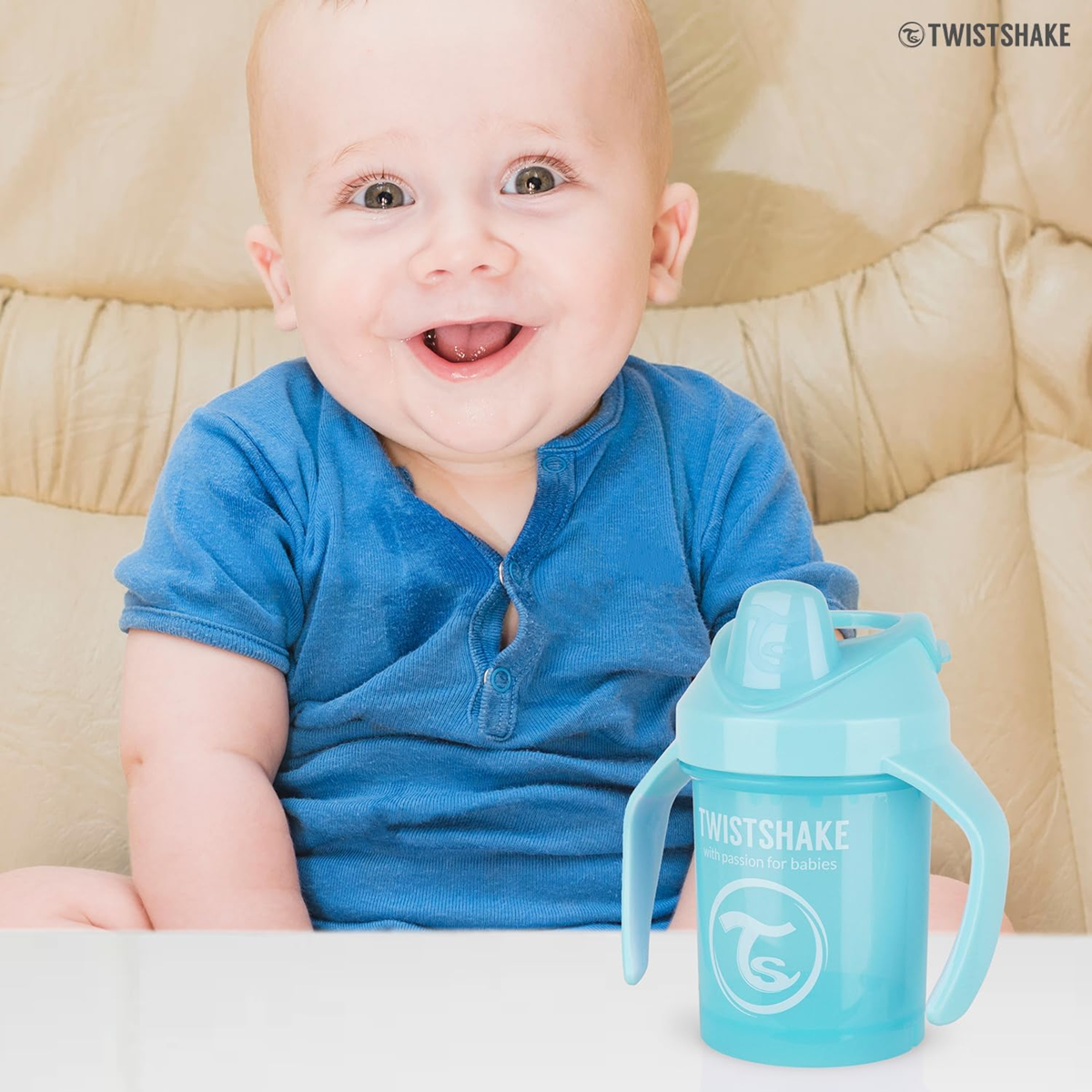 TWISTSHAKE Mini Cup kubek niekapek z ustnikiem i blenderem 230 ml 4 m+ – zdjęcie produktu 5
