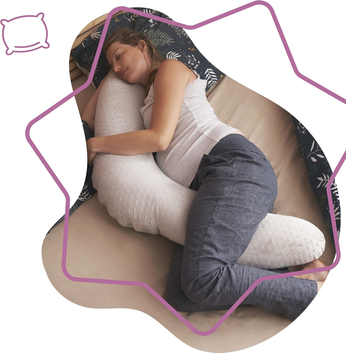 BADABULLE coussin de grossesse XXL 160cm