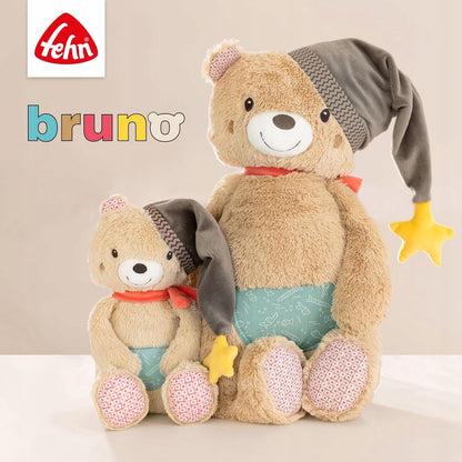 FEHN Ursulețul Bruno, jucărie tip „wańka-wstańka”, 14 cm, cu zornăitoare