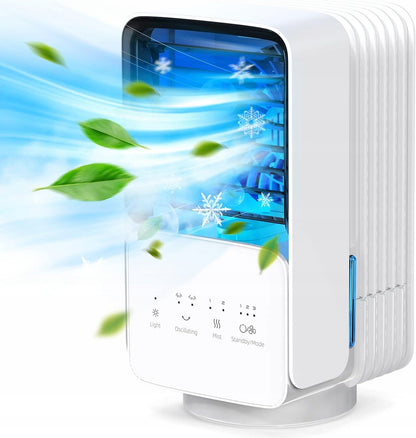 OMISOON Air Cooler mini climatiseur 700 ml avec panneau tactile et lampe